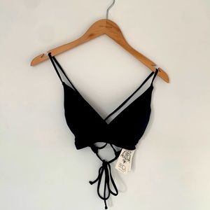 NWT black bikini top by Becca Swim